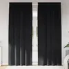 Image de vidaXL Rideaux occultants 2 pcs Noir 140 x 260 cm Velours