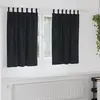 Image de vidaXL Rideaux occultants 2 pcs Noir 140 x 140 cm Velours
