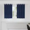 Image de vidaXL Rideaux occultants 2 pcs Bleu foncé 140 x 140 cm Velours