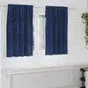 Image de vidaXL Rideaux occultants 2 pcs Bleu foncé 140 x 140 cm Velours