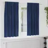 Image de vidaXL Rideaux occultants 2 pcs Bleu foncé 140 x 175 cm Velours