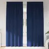 Image de vidaXL Rideaux occultants 2 pcs Bleu foncé 140 x 260 cm Velours