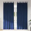 Image de vidaXL Rideaux occultants 2 pcs Bleu foncé 140 x 245 cm Velours