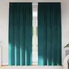 Image de vidaXL Rideaux occultants 2 pcs Vert foncé 140 x 260 cm Velours