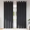 Image de vidaXL Rideaux occultants 2 pcs Gris foncé 140 x 225 cm Velours
