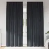 Image de vidaXL Rideaux occultants 2 pcs Gris foncé 140 x 260 cm Velours