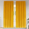 Image de vidaXL Rideaux occultants 2 pcs Jaune moutarde 140 x 260 cm Velours