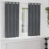 Image de vidaXL Rideaux occultants 2 pcs Gris clair 140 x 175 cm Velours