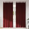 Image de vidaXL Rideaux occultants 2 pcs Bordeaux 140 x 260 cm Velours