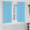 Image de vidaXL Rideaux occultants avec anneaux 2 pcs Bleu clair 175 x 140 cm