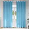 Image de vidaXL Rideaux occultants avec anneaux 2 pcs Bleu clair 225 x 140 cm
