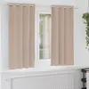 Image de vidaXL Rideaux occultants avec anneaux 2 pcs Taupe 175 x 140 cm