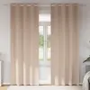 Image de vidaXL Rideaux occultants avec anneaux 2 pcs Taupe 245 x 140 cm