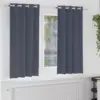Image de vidaXL Rideaux occultants avec anneaux 2 pcs Anthracite 175 x 140 cm