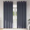 Image de vidaXL Rideaux occultants avec anneaux 2 pcs Anthracite 260 x 140 cm