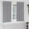 Image de vidaXL Rideaux occultants avec anneaux 2 pcs Gris clair 175 x 140 cm