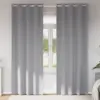 Image de vidaXL Rideaux occultants avec anneaux 2 pcs Gris clair 260 x 140 cm