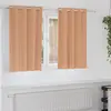 Image de vidaXL Rideaux occultants avec anneaux 2 pc Marron Clair 140 x 140 cm