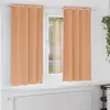 Image de vidaXL Rideaux occultants avec anneaux 2 pcs Marron Clair 175 x 140 cm