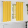 Image de vidaXL Rideaux occultants avec anneaux 2 pcs Jaune moutarde