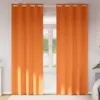 Image de vidaXL Rideaux occultants avec anneaux 2 pcs Orange vif 260 x 140 cm