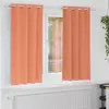 Image de vidaXL Rideaux occultants avec anneaux 2 pcs Couleur terre cuite