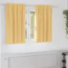 Image de vidaXL Rideaux occultants avec anneaux 2 pcs Beige 140 x 140 cm