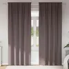 Image de vidaXL Rideaux occultants avec anneaux 2 pcs Marron foncé 225 x 140 cm