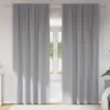 Image de vidaXL Rideaux occultants avec anneaux 2 pcs Gris clair 260 x 140 cm