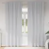 Image de vidaXL Rideaux occultants avec anneaux 2 pcs Gris pâle 260 x 140 cm