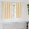 Image de vidaXL Rideaux occultants avec anneaux 2 pcs Crème 140 x 140 cm