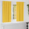 Image de vidaXL Rideaux occultants avec anneaux 2 pcs Jaune moutarde