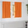 Image de vidaXL Rideaux occultants avec anneaux 2 pcs Orange vif 140 x 140 cm