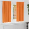 Image de vidaXL Rideaux occultants avec anneaux 2 pcs Orange 175 x 140 cm