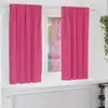 Image de vidaXL Rideaux occultants avec anneaux 2 pc Rose vif 175 x 140 cm