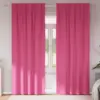 Image de vidaXL Rideaux occultants avec anneaux 2 pcs Rose vif 245 x 140 cm