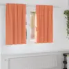 Image de vidaXL Rideaux occultants avec anneaux 2 pcs Couleur terre cuite