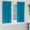 Image de vidaXL Rideaux occultants avec anneaux 2 pcs Turquoise 175 x 140 cm