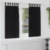 Image de vidaXL Rideaux occultants avec anneaux 2 pcs Noir 175 x 140 cm