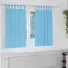 Image de vidaXL Rideaux occultants avec anneaux 2 pcs Bleu clair 140 x 140 cm