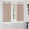 Image de vidaXL Rideaux occultants avec anneaux 2 pcs Taupe 175 x 140 cm