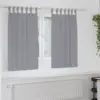 Image de vidaXL Rideaux occultants avec anneaux 2 pcs Gris clair 140 x 140 cm