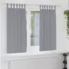 Image de vidaXL Rideaux occultants avec anneaux 2 pcs Gris clair 175 x 140 cm