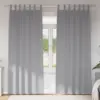 Image de vidaXL Rideaux occultants avec anneaux 2 pcs Gris clair 245 x 140 cm