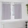 Image de vidaXL Rideaux occultants avec anneaux 2 pcs Gris métal 140 x 140 cm