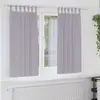 Image de vidaXL Rideaux occultants avec anneaux 2 pc Gris métal 175 x 140 cm