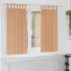 Image de vidaXL Rideaux occultants avec anneaux 2 pcs Marron Clair 175 x 140 cm