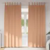 Image de vidaXL Rideaux occultants avec anneaux 2 pc Marron Clair 245 x 140 cm