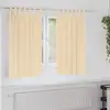 Image de vidaXL Rideaux occultants avec anneaux 2 pcs Crème 140 x 140 cm