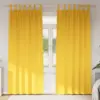 Image de vidaXL Rideaux occultants avec anneaux 2 pcs Jaune moutarde